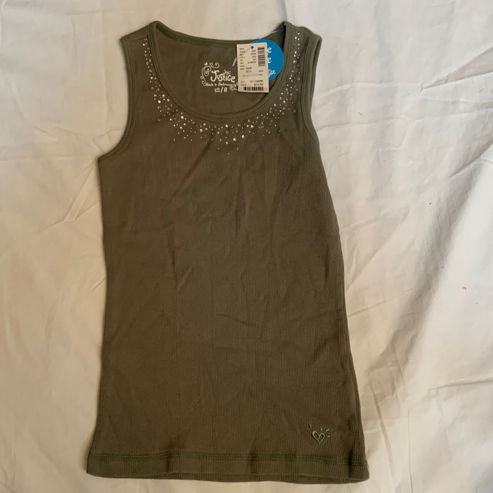 Justice tank top NWT